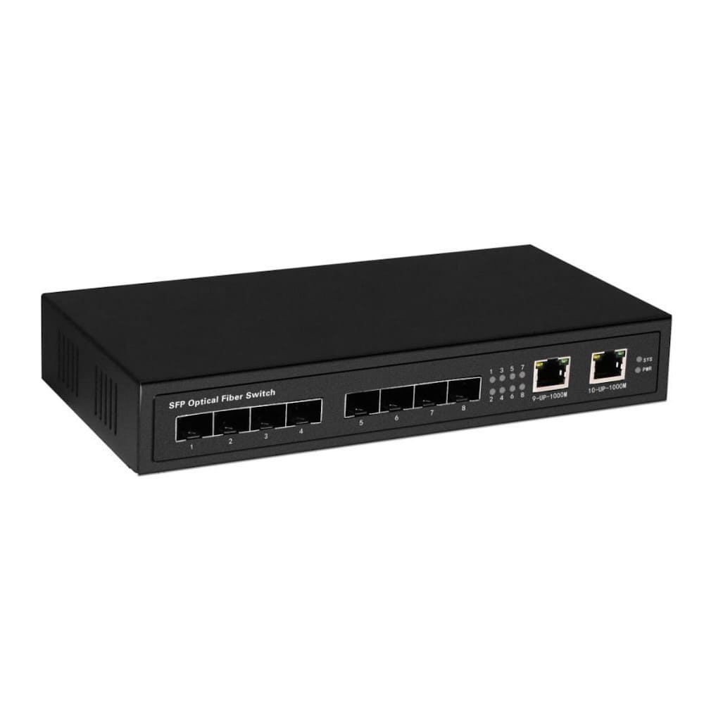 Коммутатор OSNOVO SW-7028, кол-во портов:, SFP 8x1 Гбит/с, кол-во SFP/uplink: RJ-45 2x1 Гбит/с (SW-7028)
