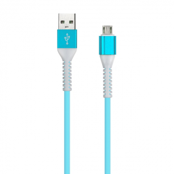 

Кабель USB 2.0(Am)-USB 2.0 Type-C(m), 2A, 1м, синий Smartbuy FIOW 3D ( iK-3112FL blue), 0
