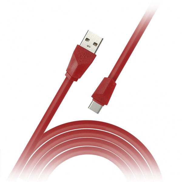 

Кабель USB-USB Type-C, плоский, 1м, красный Smartbuy (iK-3112r red)