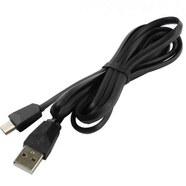 

Кабель USB Type-C-USB, плоский, 5A, 1.2м, черный Smartbuy (iK-3112 black)