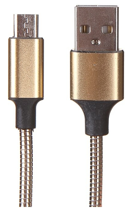 

Кабель Micro USB 2.0(Bm)-USB 2.0(Am), 2A, 1м, золотистый MEDIAGADGET (MGC039MGD), 0