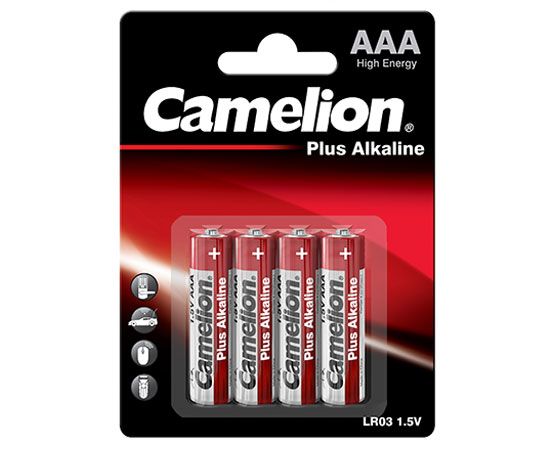 

Батарейка Camelion Plus, AAA (LR03/24А), 1.5V, 4 шт. (LR03-BP4)
