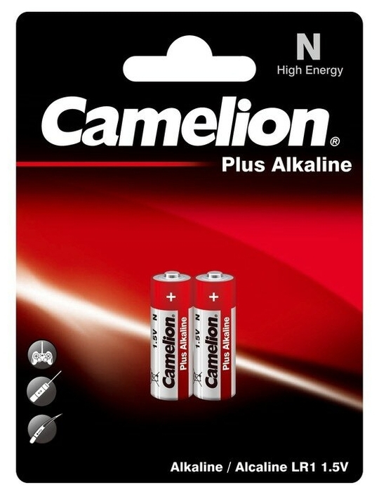 

Батарейка Camelion Alkaline, LR1, 1.5V, 2 шт. (LR1-BP2)