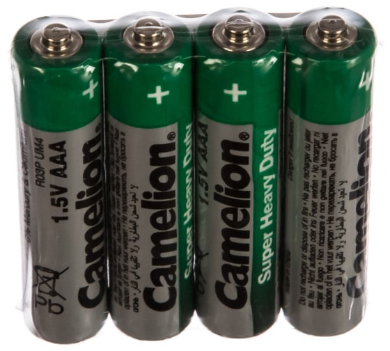 

Батарейка Camelion R03-SP4G, AAA (LR03/24А), 1.5V, 4 шт. (R03P-SP4G)