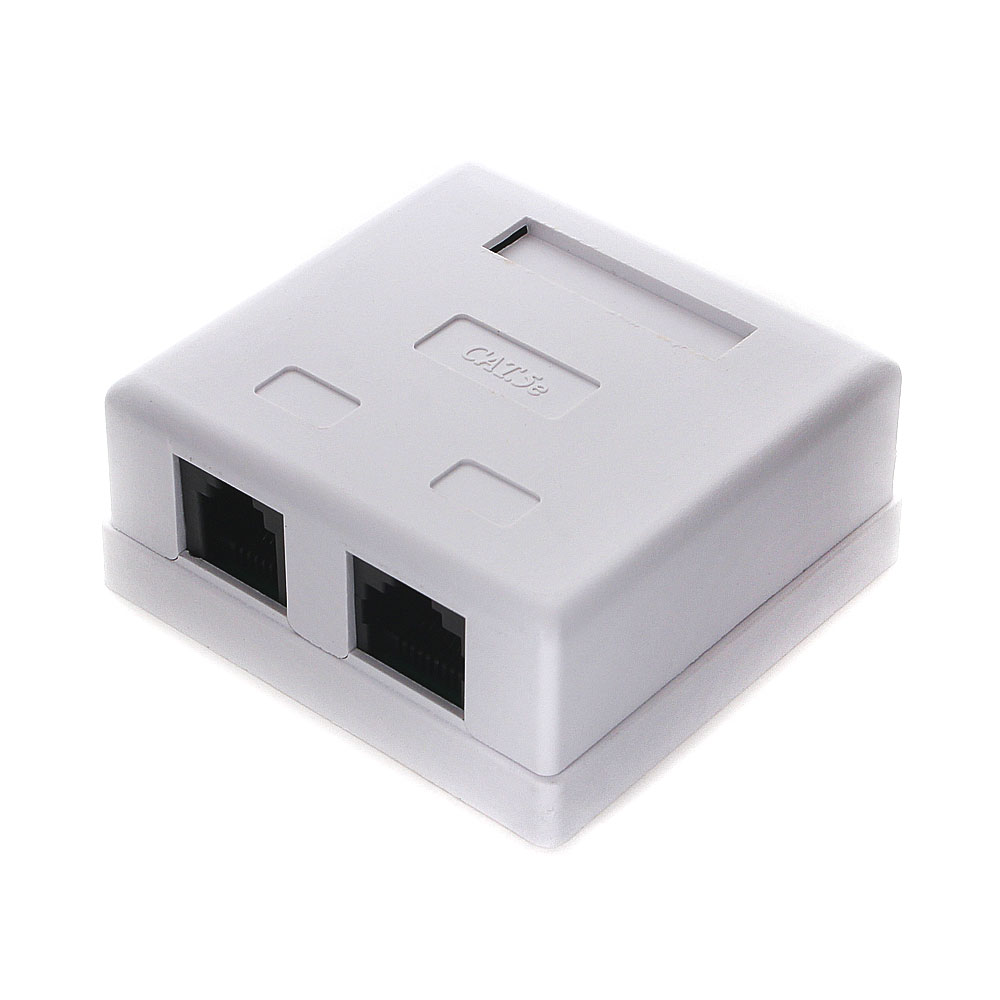 Розетка RJ-45+RJ-11 открытый монтаж категория 5e, Cablexpert (NA-TA/1)