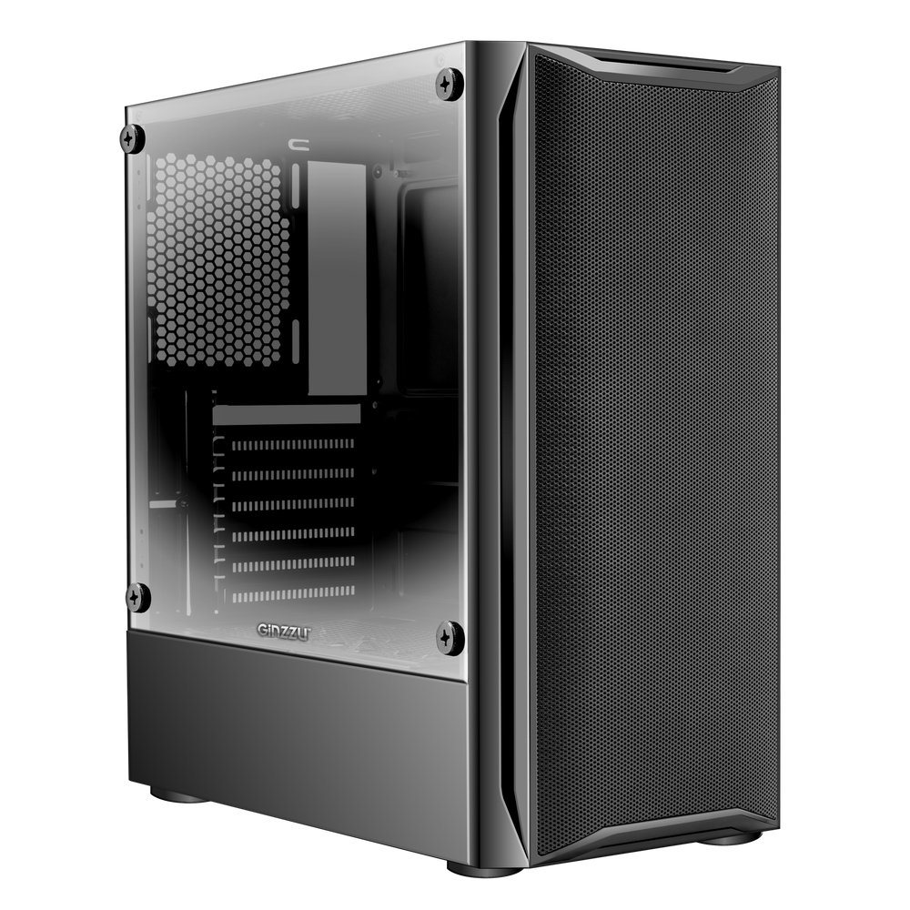 Корпус Ginzzu CL145, ATX, Midi-Tower, USB 3.0, черный, без БП (4894193308106)