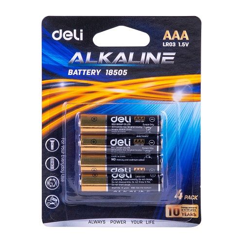 

Батарейка Deli E18505, AAA (LR03/24А), 1.5V, 4 шт