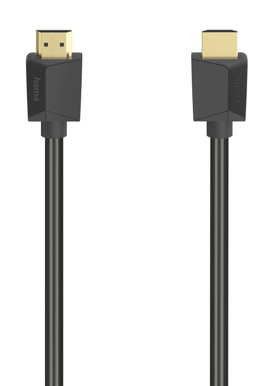 

Кабель HDMI(19M)-HDMI(19M) v2.1 4K, 8K, экранированный, 1м, черный Hama H-205241 (00205241), H-205241