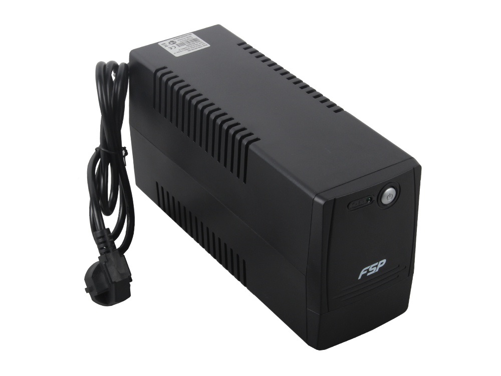 ИБП FSP FP650, 650VA, 360W, EURO, розеток - 2, USB, черный (PPF3601402)