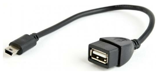 Mini USB 2.0(Bm)-USB 2.0(Af), 15см, черный Bion (BXP-A-OTG-AFBM-002)