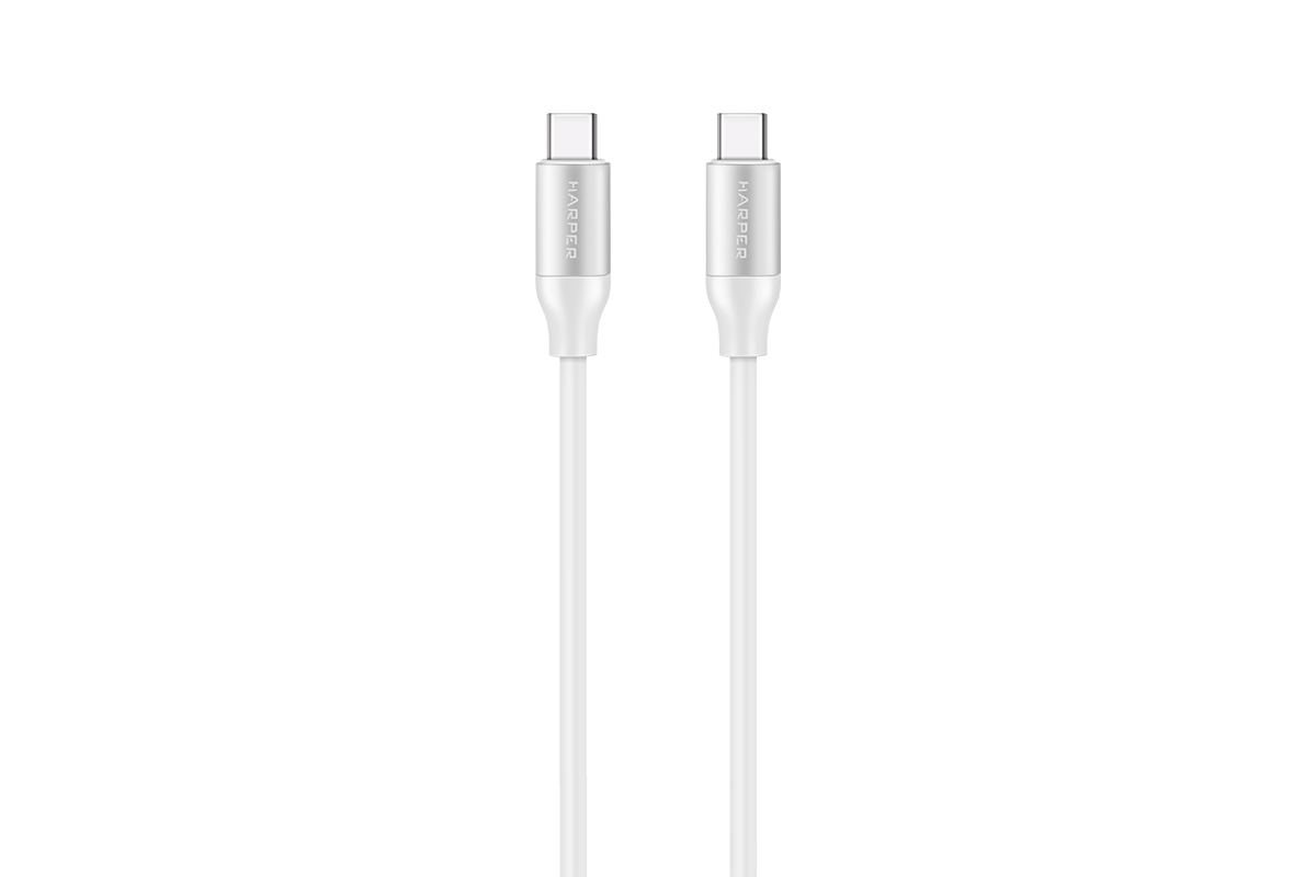 

Кабель USB Type-C-USB Type-C, 3A, 2м, белый HARPER white (SCH-772), white