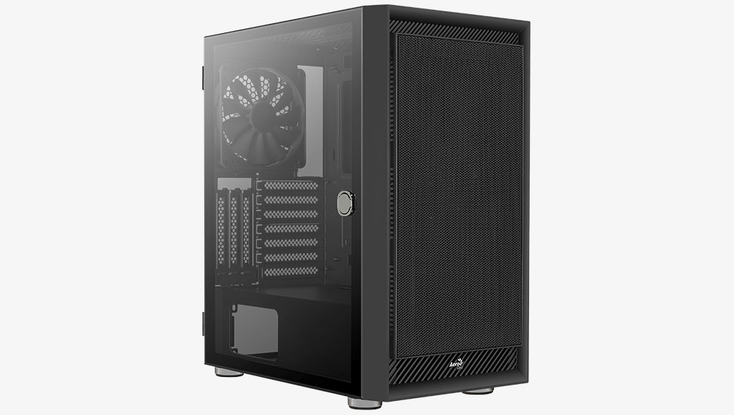 Корпус AeroCool Graphite-G-BK-v1, ATX, Midi-Tower, 2xUSB 3.0, черный, Без БП (4710562759433)