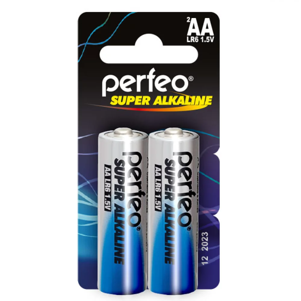 Батарея Perfeo Super Alkaline, AA, 1.5V, 2шт. (LR06-2BL )