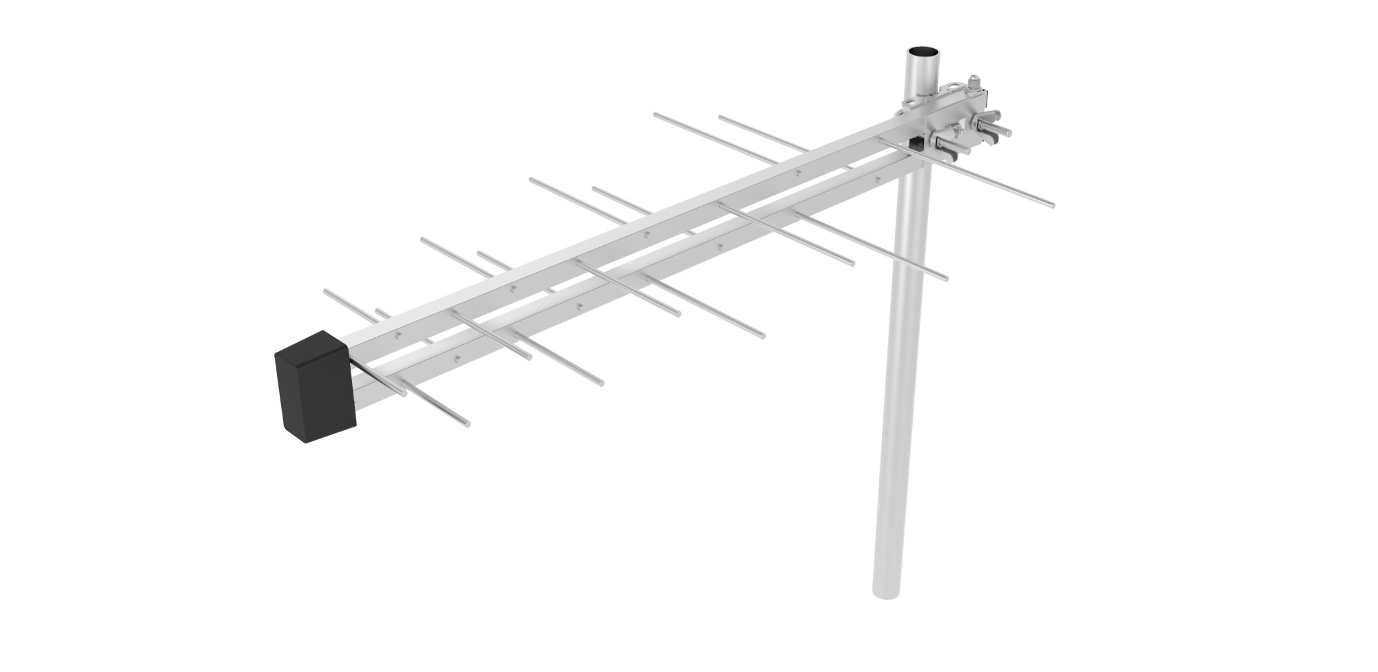 Антенна DENN DAE603, уличная активная, VHF/UHF, DVB-T2, 20 дБА, 75 Ом, питание от сети, кабель 8.5 м (DAE603)