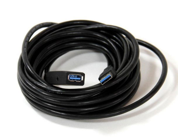 Кабель-удлинитель USB 3.0(Af)-USB 3.0(Am) + Jack 3.5 (f), 5м, черный VCOM (CU827-5M) - фото 1