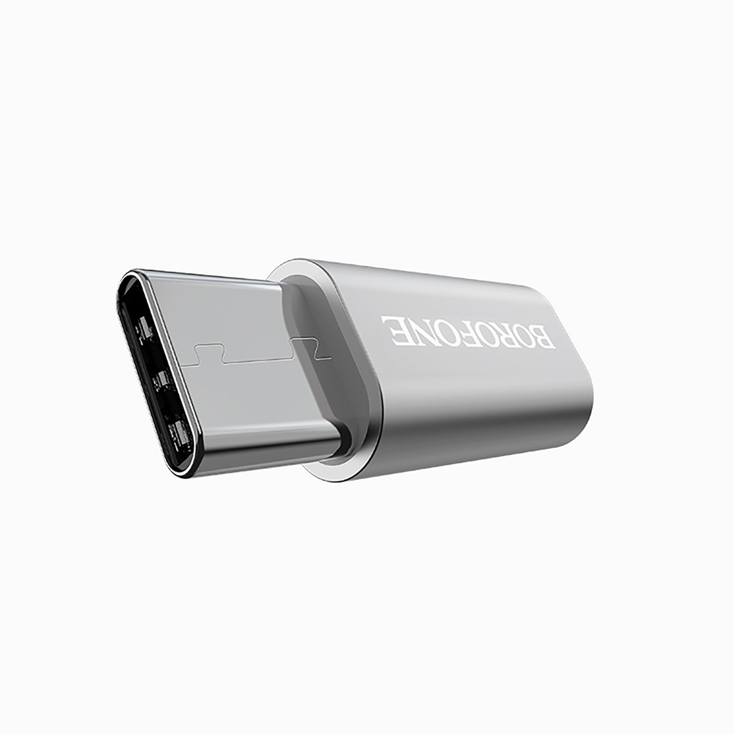 

Переходник (адаптер) Micro USB-USB Type-C, серебристый Borofone BV4 (123318), BV4