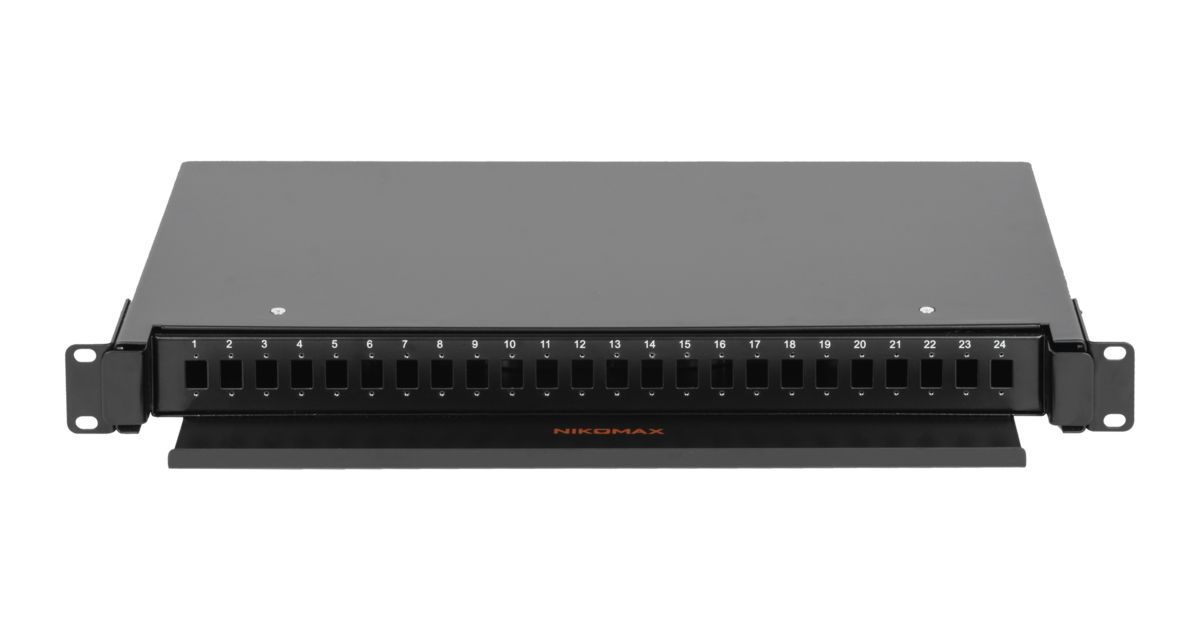 

Кросс оптический NIKOMAX Premium Line, 1U, в стойку 19", 24/48 портов SC или LC, выдвижной, черный (NMF-RP24SC-TS-P-1U-BK), Premium Line