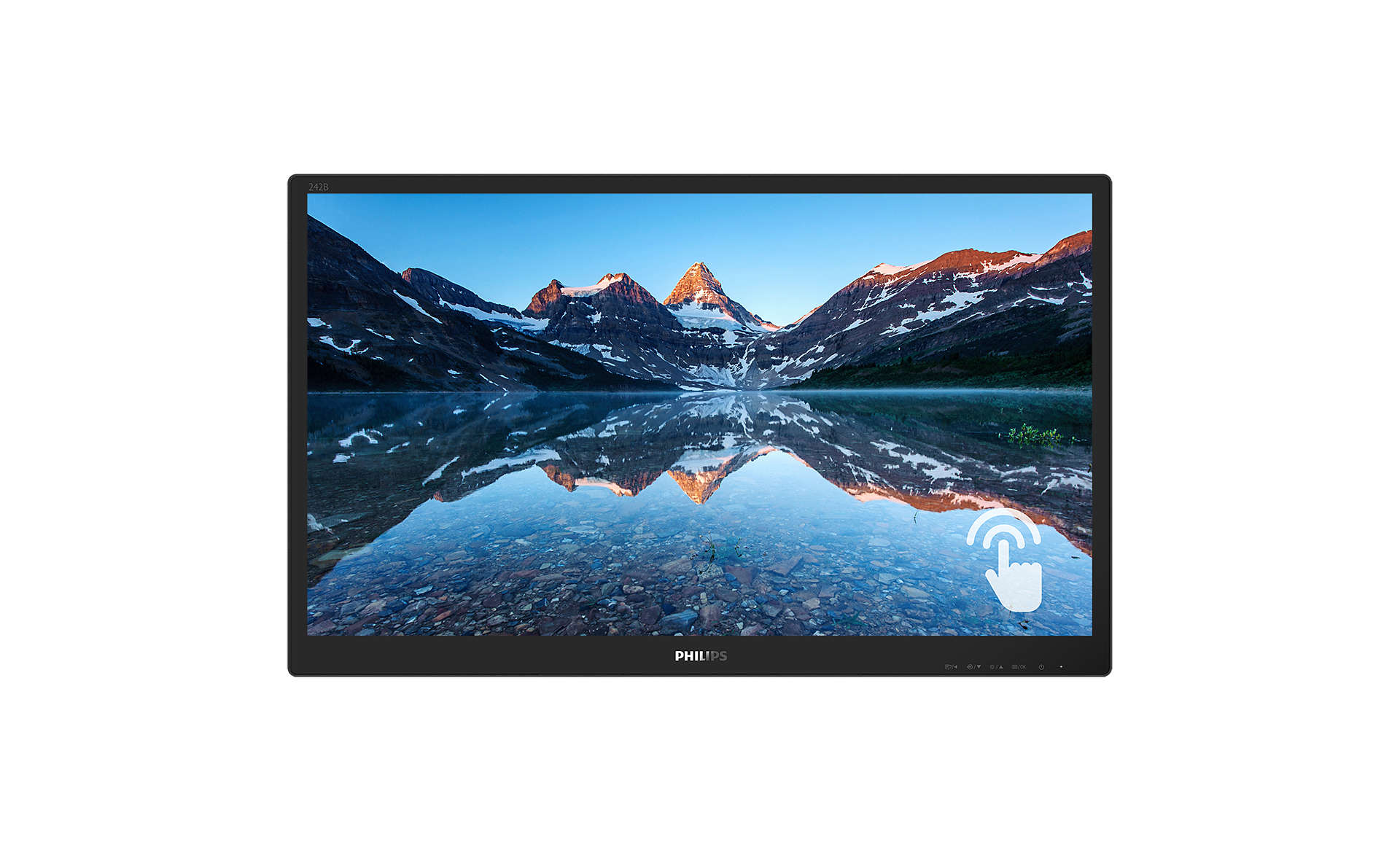 

Монитор 23.8" Philips 242B9TN IPS, сенсорный, 1920x1080 (16:9), 250кд/м2, 1мс, 178°/178°, VGA, DVI, HDMI, DisplayPort, USB-Hub, черный (242B9TN (00/01)), 242B9TN