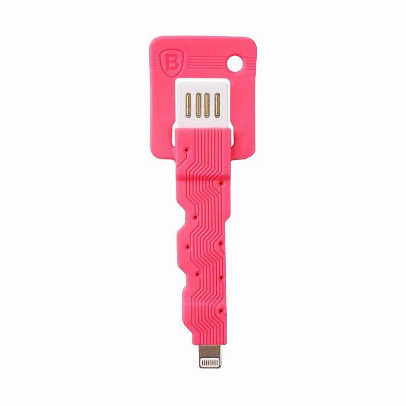 

Кабель Lightning 8-pin(m)-USB 2.0(Am), плоский, розовый No name Baseus Keys (44956), Baseus Keys