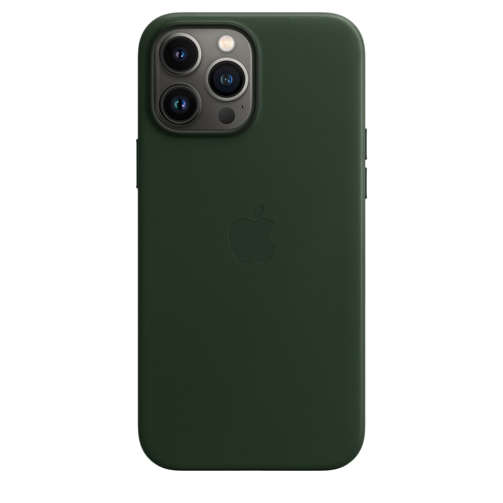

Чехол-накладка Apple MagSafe Leather Case для смартфона Apple iPhone 13 Pro Max, кожа, зеленая секвойя (MM1Q3ZE/A)