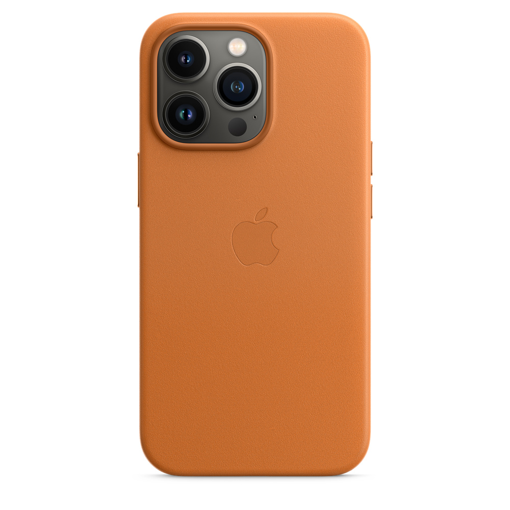 

Чехол-накладка Apple MagSafe Leather Case для смартфона Apple iPhone 13 Pro, кожа, золотистая охра (MM193ZE/A)