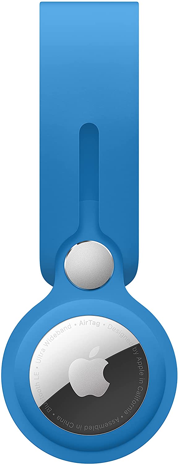 Брелок для метки AirTag Apple, полиуретан, голубой (MLYX3ZM/A)