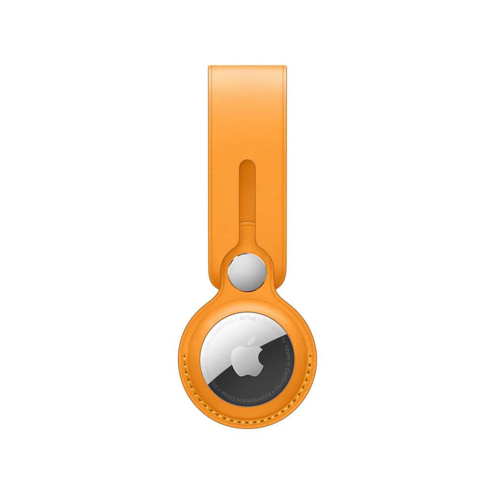

Брелок для метки AirTag Apple Leather Loop, кожа, золотой апельсин (MM023ZM/A), Leather Loop