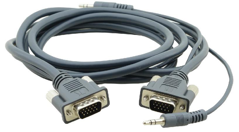 Кабель VGA(15M)+Mini jack 3.5-VGA(15M)+Mini jack 3.5, экранированный Kramer Electronics C-MGMA/MGMA-10 (92-7301010)