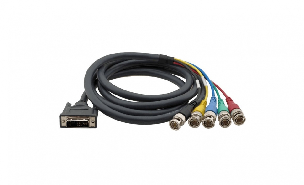 

Кабель-переходник (адаптер) DVI-A-BNC(M)x5, черный Kramer (94-0605003)