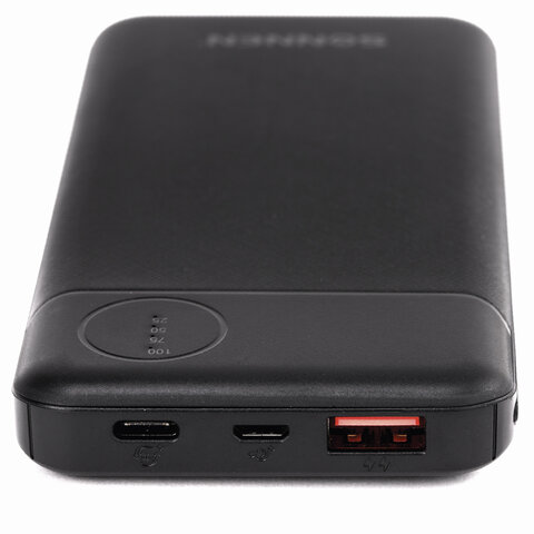 

Портативный аккумулятор (Powerbank) SONNEN K701PD, 10000mAh, 2xUSB, 3A, Type-C, QC, черный (4606224297293), K701PD