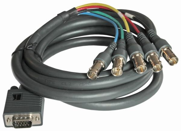 

Кабель VGA(15M)-BNC(M)x5, 7.6 м, черный Kramer Electronics (92-1105025)