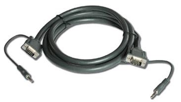 

Кабель VGA(15M)+Mini jack 3.5mm(M)-VGA(15M)+Mini jack 3.5mm(M), черный Kramer Electronics CLS-GMA/GMA-15 (92-12202015), CLS-GMA/GMA-15