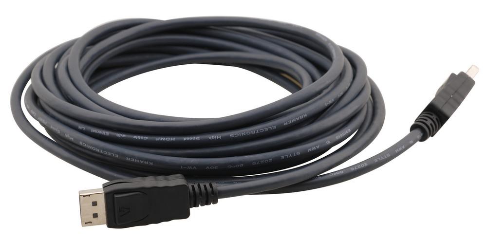 Кабель DisplayPort(20M)-DisplayPort(20M), 1.8 м, черный Kramer Electronics C-MDPM/MDPM-6 (97-1717006)