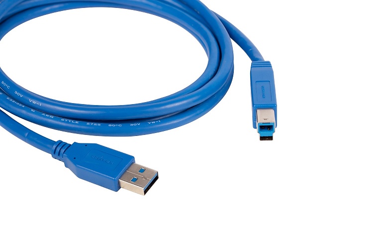

Кабель USB 3.0(AM)-USB 3.0(Bm), экранированный, 90 см, синий Kramer C-USB3/AB-3 (96-0235003), C-USB3/AB-3