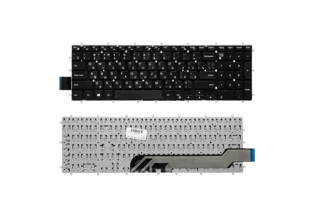 

Клавиатура для ноутбука Dell 15-3583, 3584, 5568 Series. Плоский Enter. Черная, без рамки. PN: 0Y2HNT(KB-102911), Черный, KB-102911