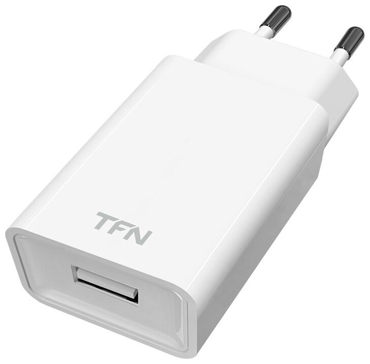 Сетевое зарядное устройство TFN WC1U1A 5W, 1USB, 1A, белый (TFN-WC1U1AWH)