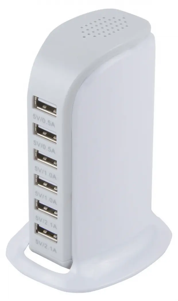 

Сетевое зарядное устройство mObility mt-29, 6USB, 2.1A, белый (УТ000018576), mt-29