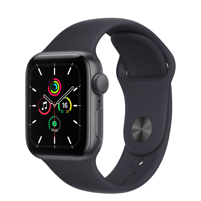 

Смарт-часы APPLE Watch SE 40mm, 1.57" OLED, серый космос (MKQ13RU/A), Watch SE 40mm