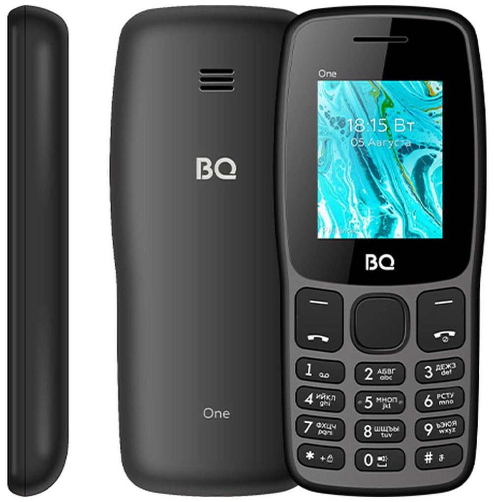 

Мобильный телефон BQ 1852 One, 1.77", BT, 2-Sim, 1000 мА·ч, micro-USB, черный, 1852 One