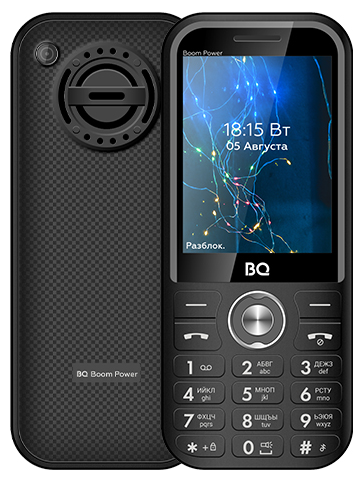 Мобильный телефон BQ 2826 Boom Power, 2.8" 320x240, 32Mb RAM, 32Mb, BT, 1xCam, 2-Sim, 3700 мА·ч, micro-USB, черный