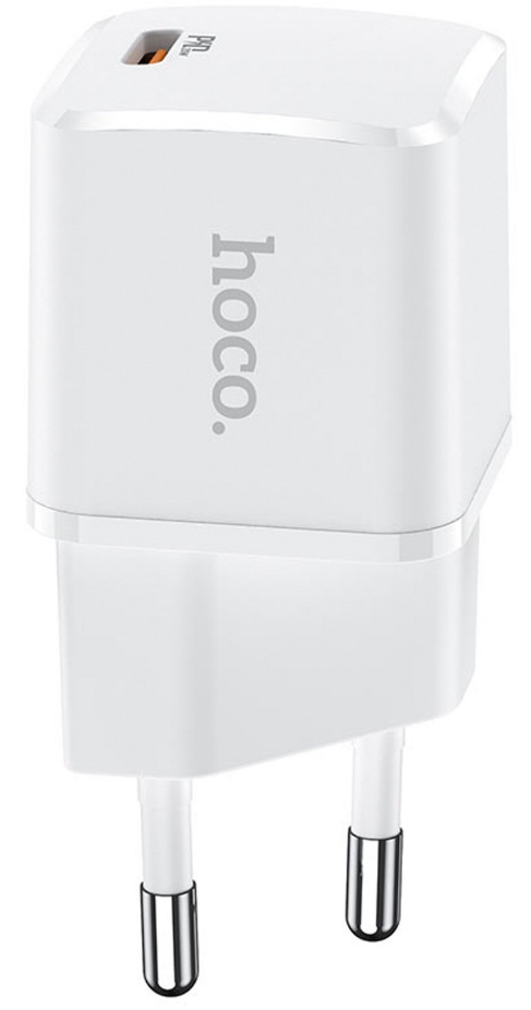 

Сетевое зарядное устройство Hoco N10 20W, 1USB, USB type-C, Quick Charge, PD, 3A, белый, N10