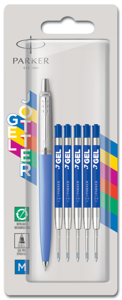 Ручка гелевая Parker Jotter Original BTS + 5 стержней, синий (2141251)