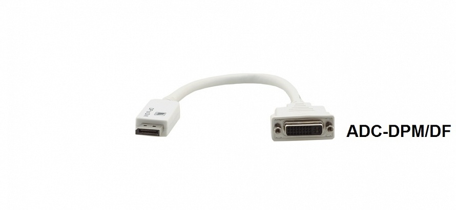 

Кабель DisplayPort(20M)-DVI-I(M), экранированный, 15 см, белый Kramer ADC-DPM/DF (ADC-DPM/DF), ADC-DPM/DF