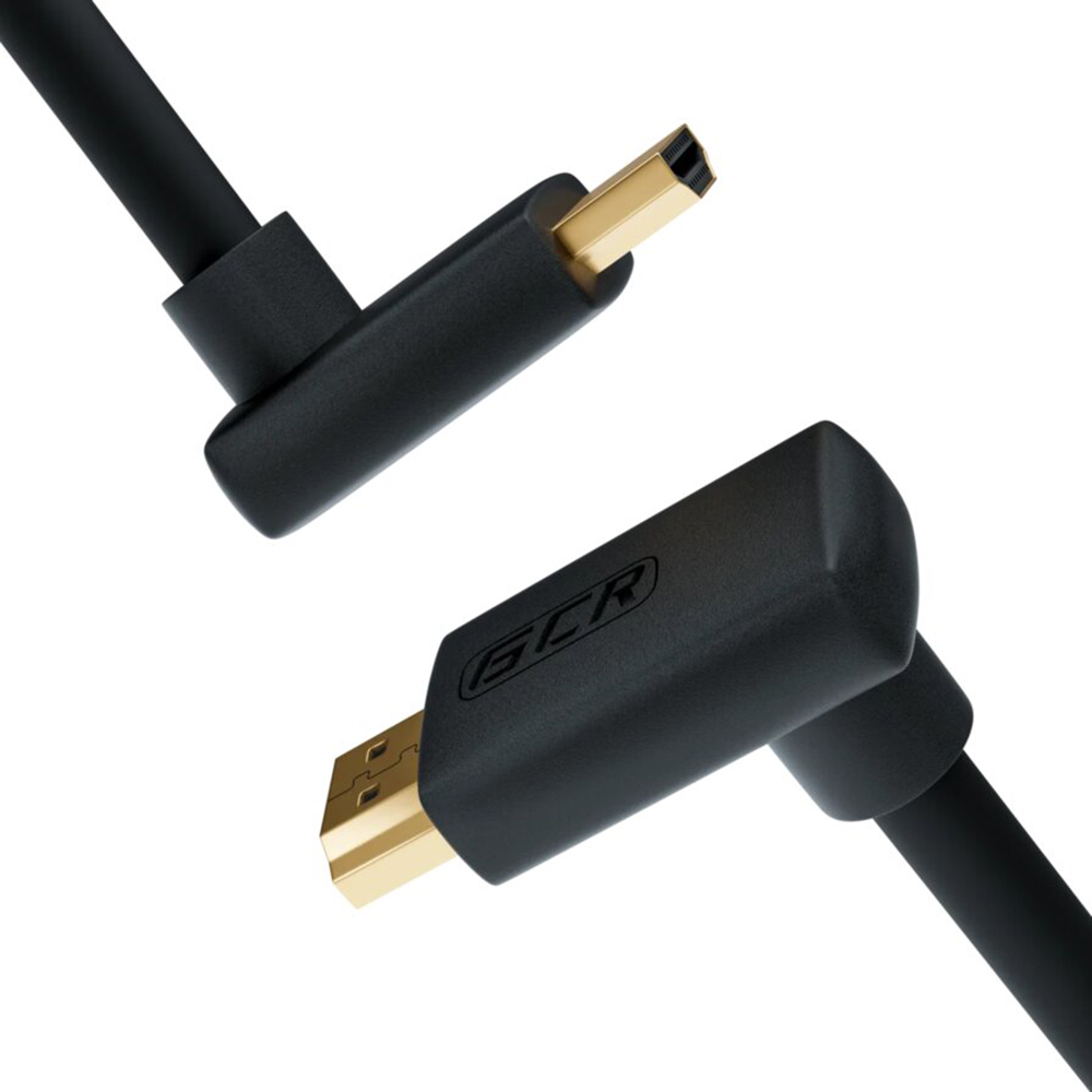 

Кабель HDMI(19M)-HDMI(19M) верхний угол v2.0 4K, экранированный, 2м, черный GCR GCR-HMAC1 (GCR-52310), GCR-HMAC1