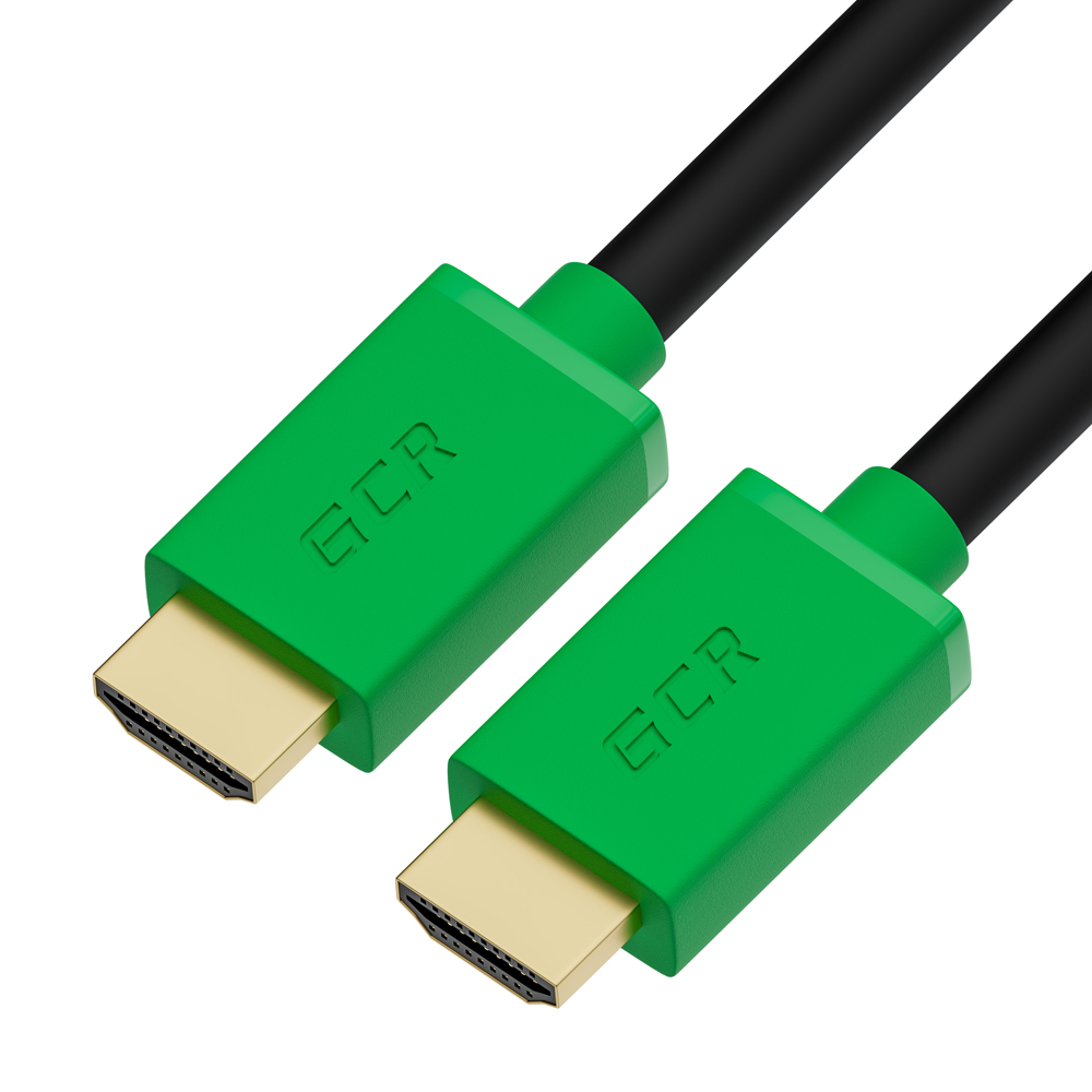 

Кабель HDMI(19M)-HDMI(19M) v2.0 4K, экранированный, 1.5м, черный/зеленый GCR GCR-HM401 (GCR-HM421-1.5m), GCR-HM401