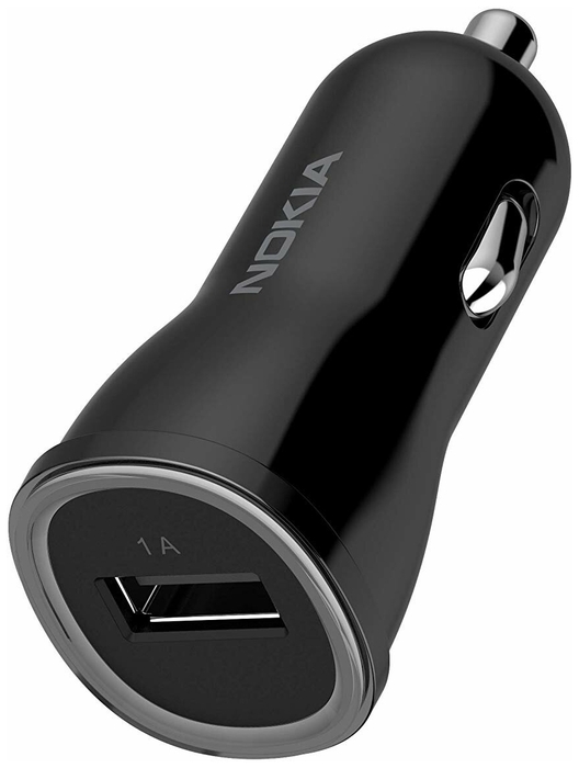 

Автомобильное зарядное устройство Nokia DC-110, 1А, черный (NOK-8P00000005), DC-110