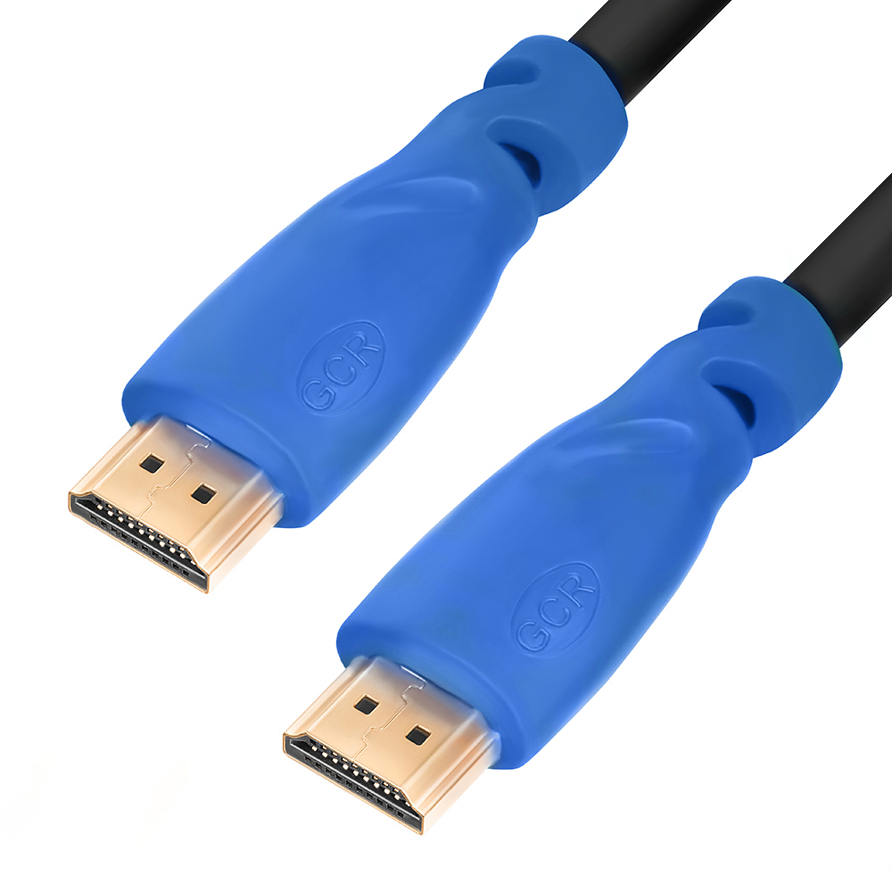 

Кабель HDMI(19M)-HDMI(19M) v2.0 4K, экранированный, 30см, черный/синий GCR GCR-HM301 (GCR-HM331-0.3m), GCR-HM301