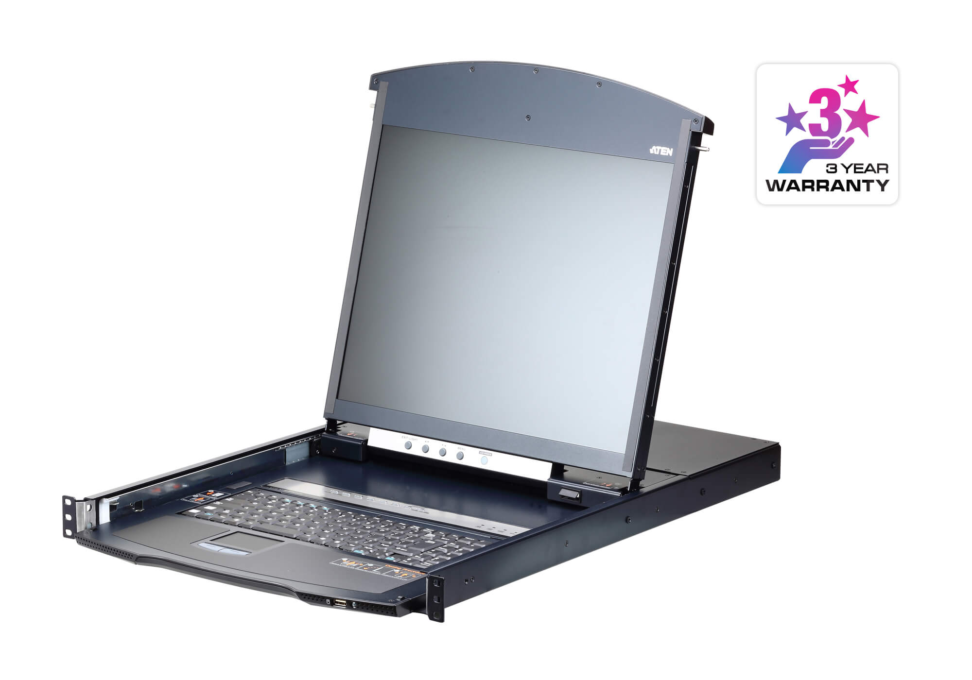 Консоль KVM (КВМ) ATEN KL1108VN, 8-ПК, DVI-D/VGA до 1280x1024, LCD 19