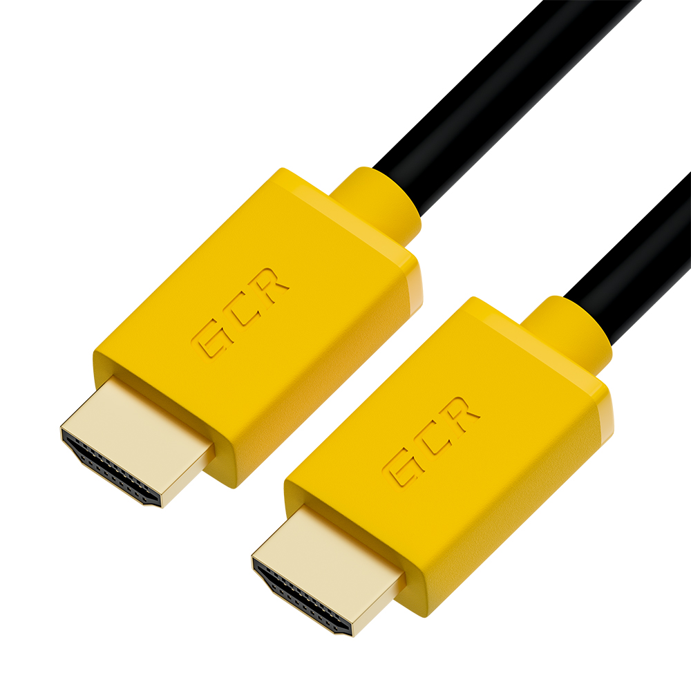 

Кабель HDMI(19M)-HDMI(19M) v2.0, экранированный, 1 м, черный/желтый GCR GCR-HM401 (GCR-HM441-1.0m), GCR-HM401