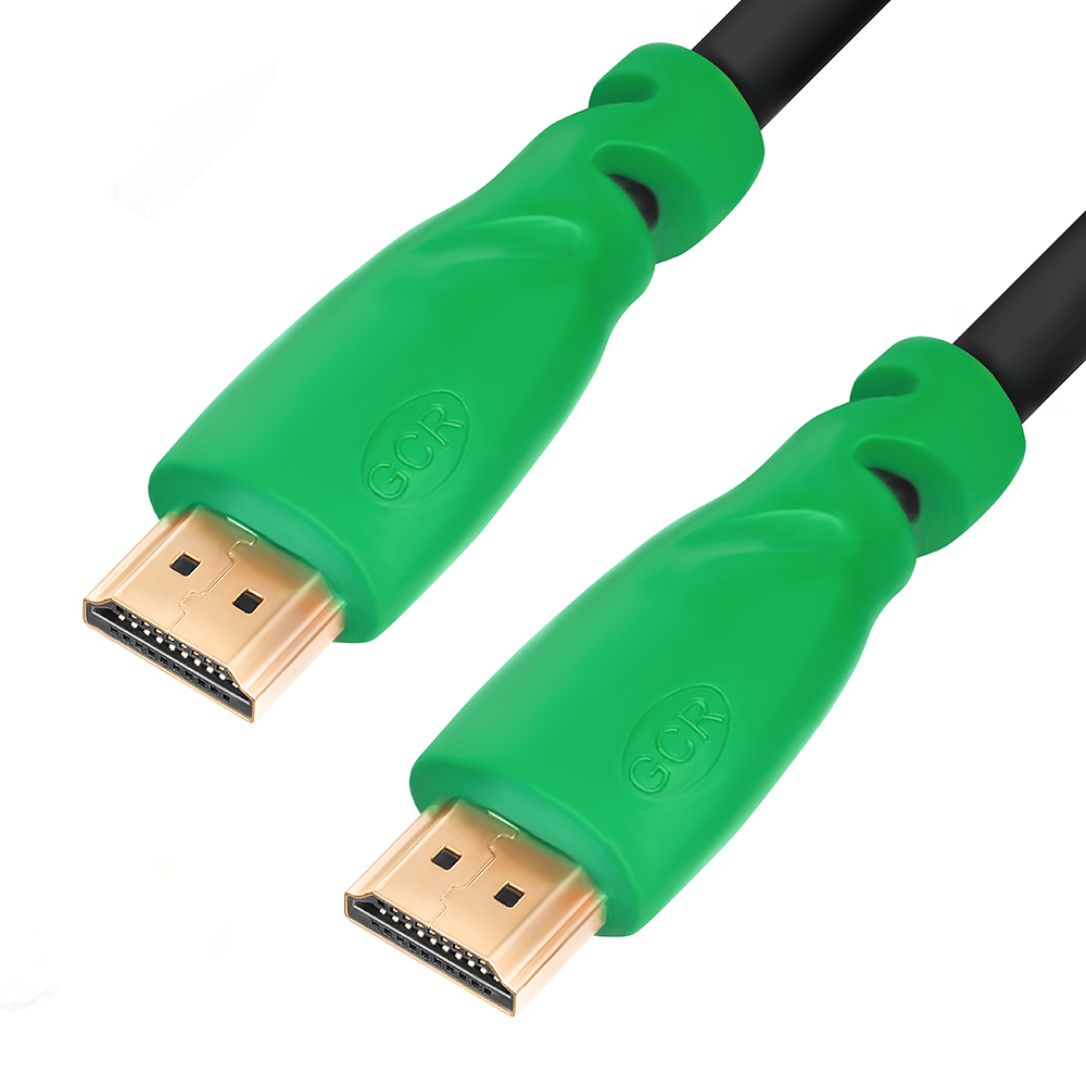 

Кабель HDMI(19M)-HDMI(19M) v2.0 4K, экранированный, 1 м, черный/зеленый GCR GCR-HM301 (GCR-HM321-1.0m), GCR-HM301
